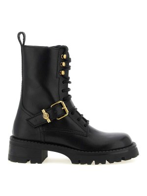 VERSACE: tronchetti - Stivaletti Con Fibbia