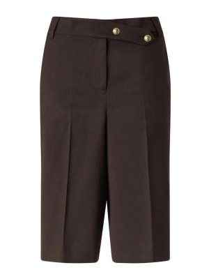 Pinko: Tailored & Formal trousers - Elegant Brown Merlot Cropped Trousers