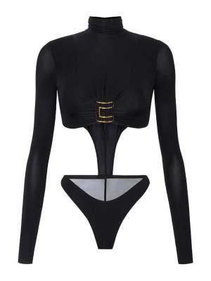 ELISABETTA FRANCHI: Tops y camisetas sin mangas - Top - Negro