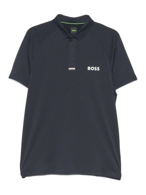 Hugo Boss: Strickpullover mit Rundhalsausschnitt - Rundhalspullover - Blau