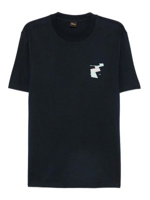 Hugo Boss: T-shirts - T-Shirt - Bleu