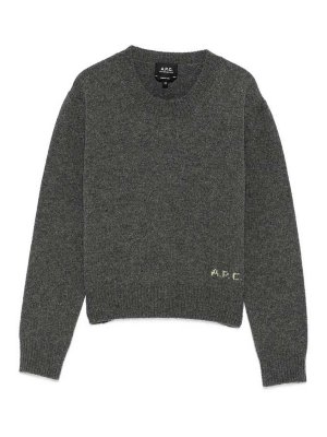 A.P.C.: Suéteres con cuello pico - Suéter Cuello Redondo - Gris