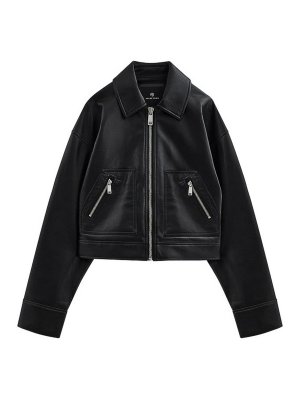ANINE BING: leather jacket - Outerwear