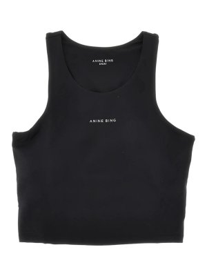 ANINE BING: Tops y camisetas sin mangas - Top - Negro