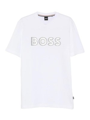 Hugo Boss: T-shirts - T-Shirt - Weiß