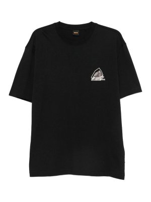 Hugo Boss: Camisetas - Camiseta - Negro