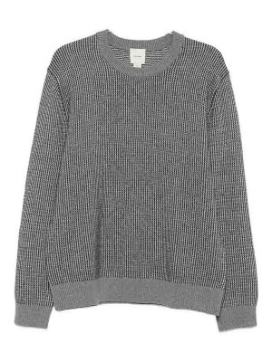 CALVIN KLEIN: Strickpullover mit Rundhalsausschnitt - Rundhalspullover - Grau