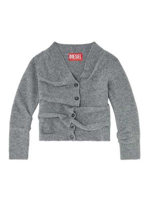 DIESEL: Suéteres con cuello pico - Suéter Cuello Redondo - Gris