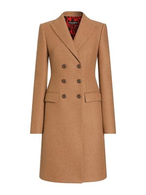DOLCE & GABBANA: ニーレングスコート - 膝丈コート - ベージュ