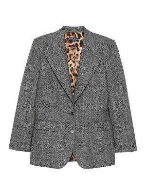 DOLCE & GABBANA: Blazer - Blazer - Gris