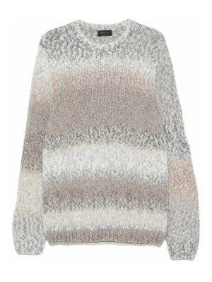DONDUP: Strickpullover mit Rundhalsausschnitt - Rundhalspullover - Grau