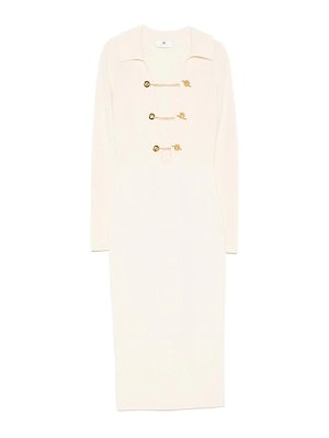 ELISABETTA FRANCHI: ニーレングスドレス - 膝丈ドレス - ベージュ