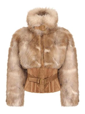 ELISABETTA FRANCHI: Fourrure - Manteau En Fourrure - Marron