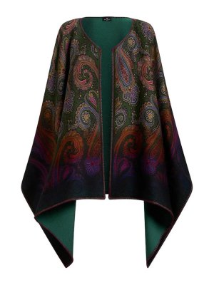 ETRO: Capes & Ponchos - Cape - Vert