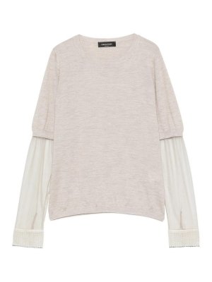 FABIANA FILIPPI: Strickpullover mit Rundhalsausschnitt - Rundhalspullover - Nude