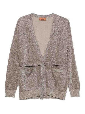 MISSONI: Strickpullover mit V-Ausschnitt - V-Pullover - Beige