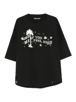 Palm Angels: Camisetas - Camiseta - Negro