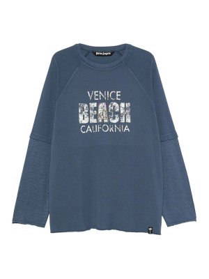 Palm Angels: Sweatshirts und Pullover - Sweatshirt - Blau