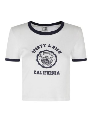 SPORTY & RICH: T-shirts - T-Shirt - Weiß