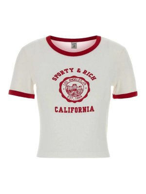 SPORTY & RICH: T-shirts - T-Shirt - Weiß