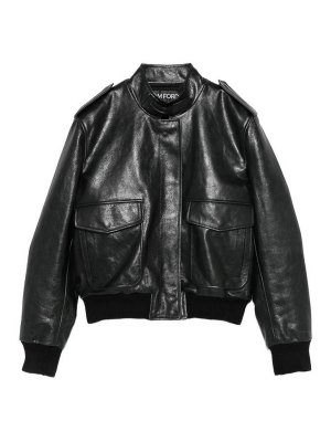 TOM FORD: Manteaux en cuir - Manteau En Cuir - Noir