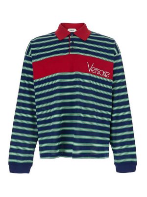 VERSACE: ポロシャツ - ポロシャツ - ブルー