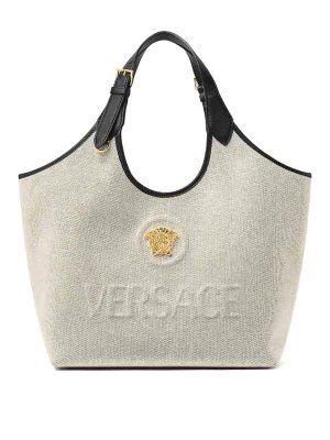 VERSACE: Schultertaschen - Schultertasche - Beige