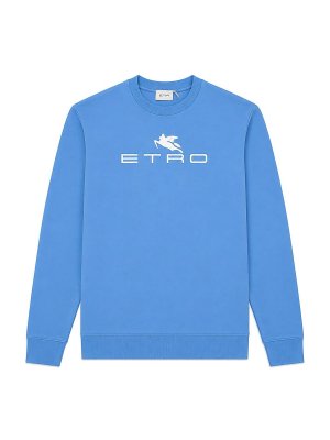 ETRO: Sudaderas y suéteres - Sudadera - Azul Claro