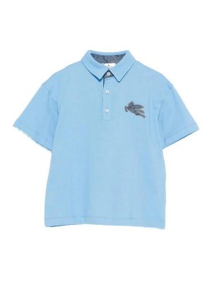 ETRO: Polos  - Polo - Bleu Clair