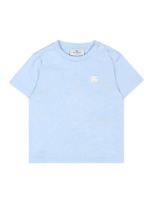 ETRO: T-shirts - T-Shirt - Bleu Clair