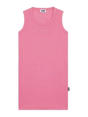 GCDS: Knielange Kleider - Knielanges Kleid - Nude