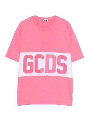 GCDS: t-shirt - T-Shirt Con Stampa Logo