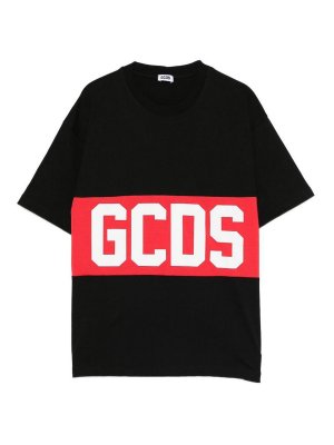 GCDS: t-shirt - T-Shirt Con Stampa Logo