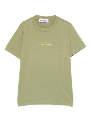 Stone Island Junior: T-shirts - T-Shirt - Grün