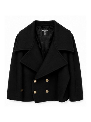 Balmain: knee length coats - Double-breasted coat