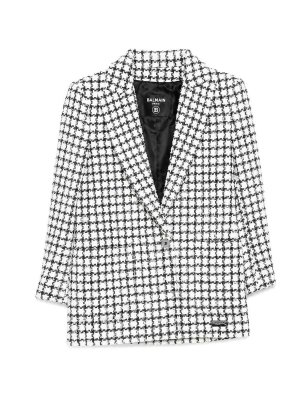Balmain: Vestes de costume - Blazer - Crème