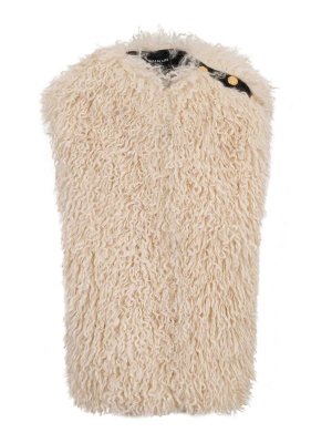 Balmain: Gilets - Gilet - Crème