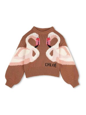 CHLOE': クルーネック - クルーネック - ブラウン