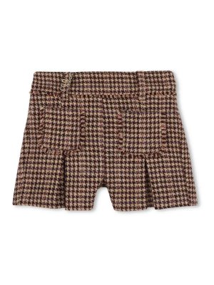 CHLOE': Trousers Shorts - Pied De Poul Patterned Shorts