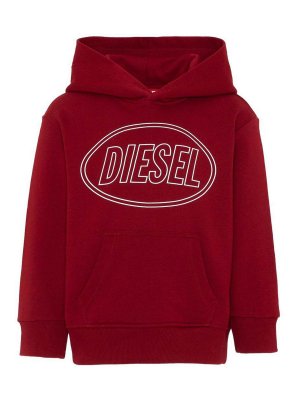 DIESEL: Sudaderas y suéteres - Sudadera - Rojo Oscuro