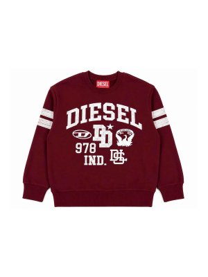 DIESEL: Sudaderas y suéteres - Sudadera - Rojo Oscuro