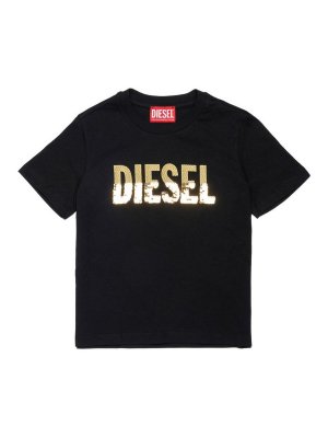 DIESEL: Camisetas - Camiseta - Negro