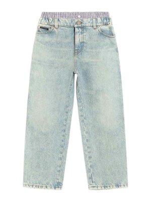 Dolce & Gabbana Jr: Straight Leg Jeans - Straight Leg Jeans - Blau