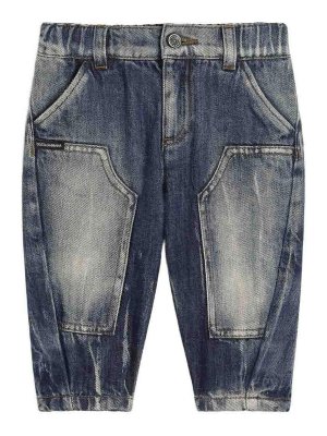 Dolce & Gabbana Jr: Jeans à jambe droite - Jean Droit - Bleu