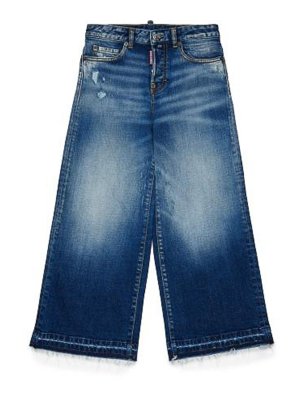 DSQUARED2: Jeans à jambe droite - Jean Droit - Bleu
