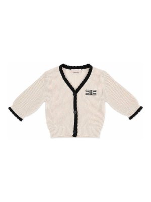 ELISABETTA FRANCHI: Cardigans - Cardigan - Crème