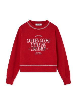GOLDEN GOOSE: Felpe e maglie - Felpa Crop Con Stampa