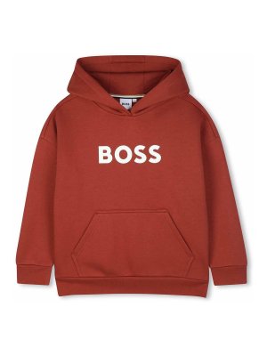 Hugo Boss: Sudaderas y suéteres - Sudadera - Rojo Oscuro