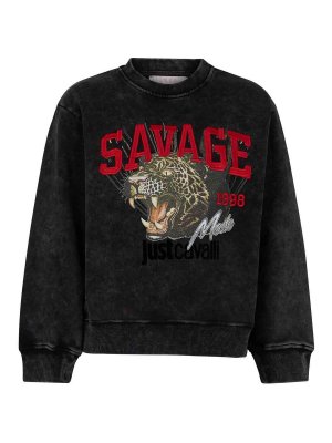 JUST CAVALLI: Sudaderas y suéteres - Sudadera - Negro
