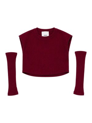 LULU BY MISS GRANT: Tops & Débardeurs - Top - Rouge Brun